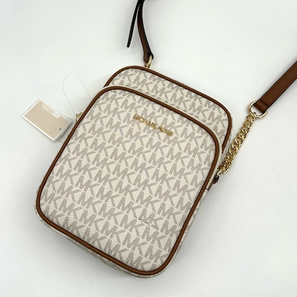 Michael Kors Medium NS Chain Xbody Bag Vanilla - Picture 9 of 10